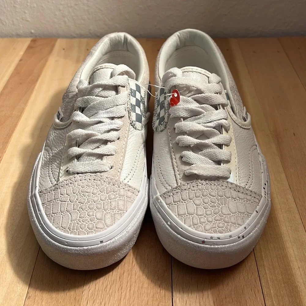 Vans White Slip-on Cap Glitter Mix Shoe Loafer. M 4 W 5.5 NWOB - Picture 2 of 7